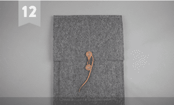 Изготовление планшета из войлока Шаг 12