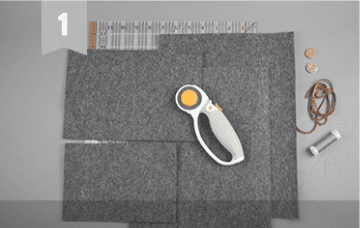 Изготовление планшета из войлока Шаг 1