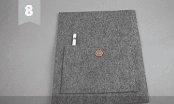 Изготовление планшета из войлока Шаг 8