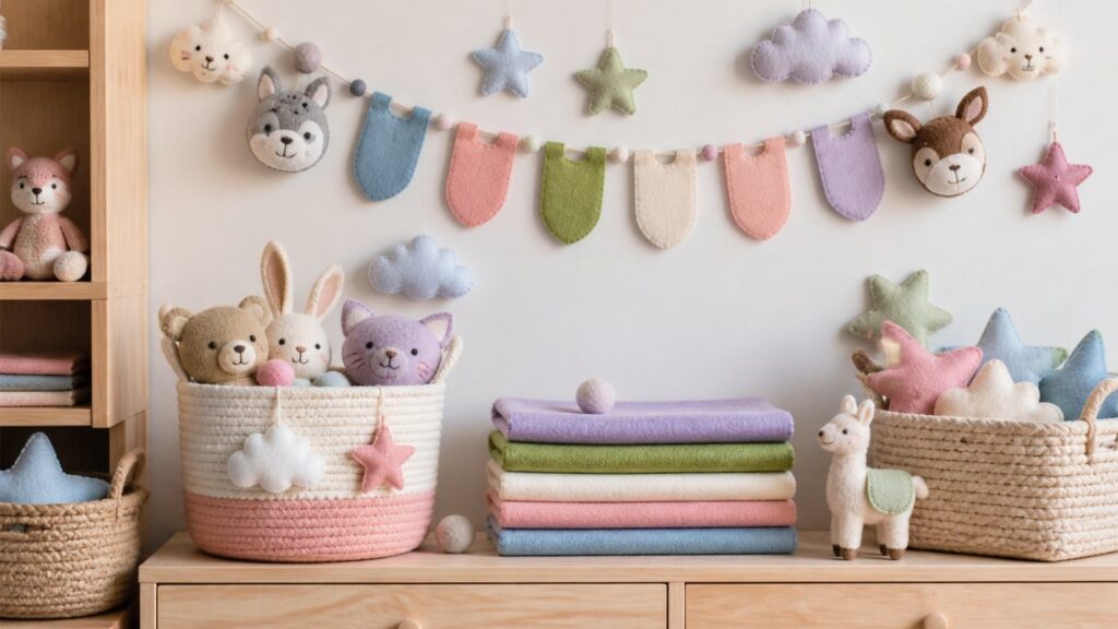 Renkli Kece ile Bebek Odasi Dekorasyonu Icin Uretim Fikirleri